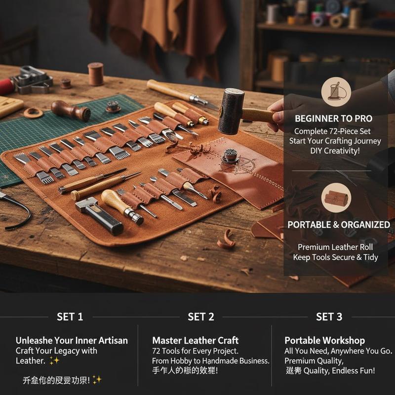 72 PCS Leather Crafting Suppli - Leather Workshop review and price