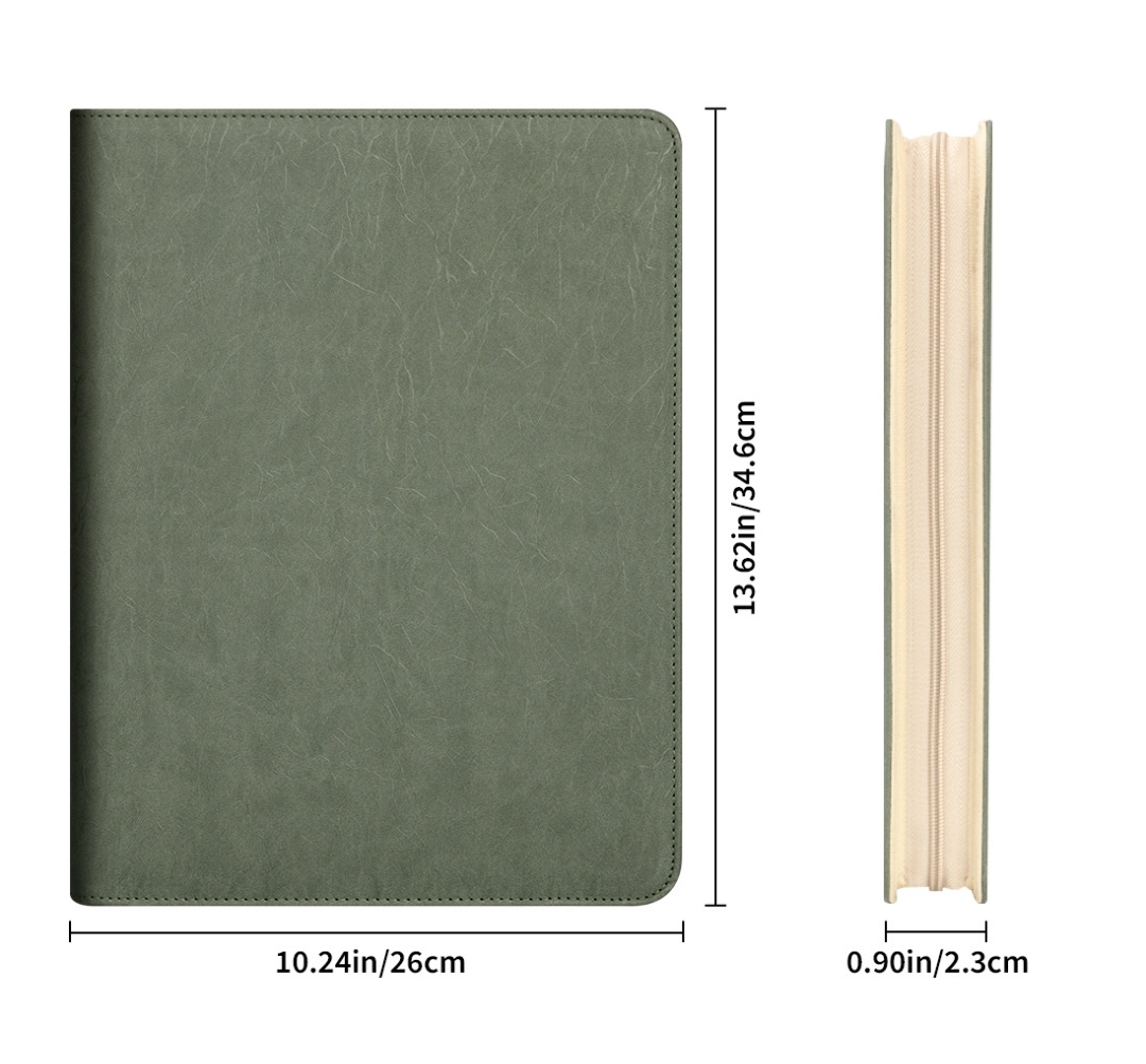 New A4 Zippered Padfolio Folde - Leather Work Folder review and price