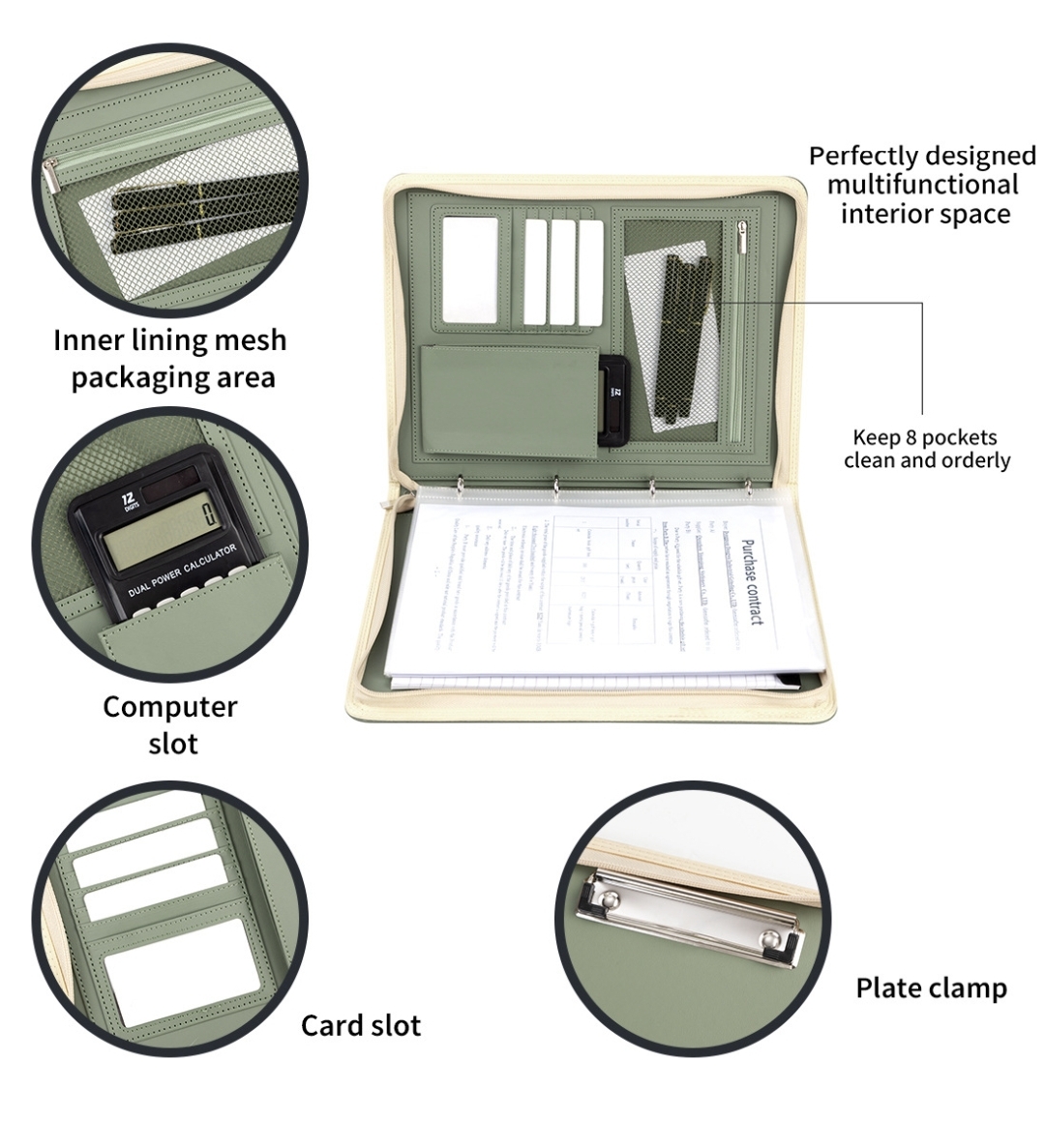 New A4 Zippered Padfolio Folde - Leather Work Folder review and price