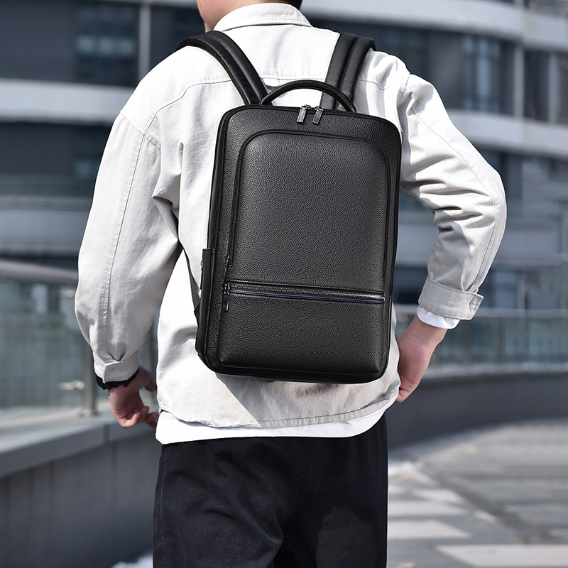 PU Leather Men's Backpack USB  - Leather Work Bag Men review and price