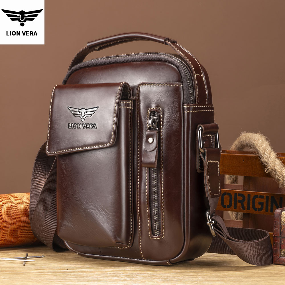 LION VERA Men's Genuine Leathe - Leather Work Bag Men review and price