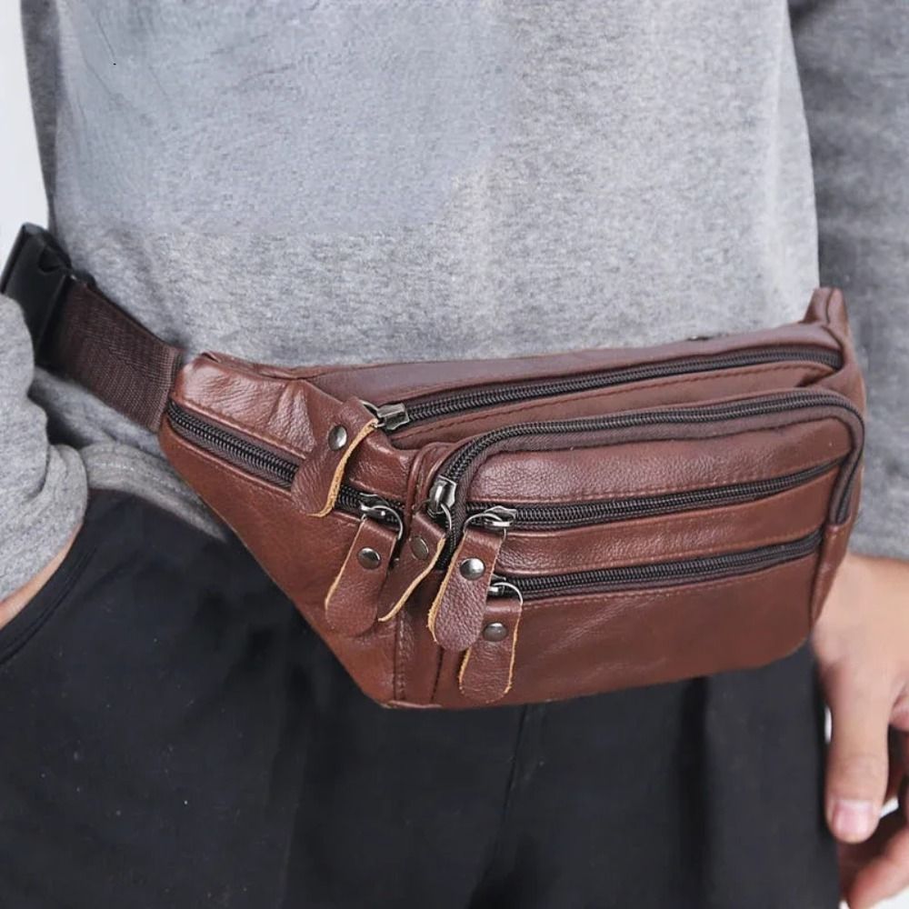 Zipper PU Leather Men's Waist  - Leatherwork Wallet review and price