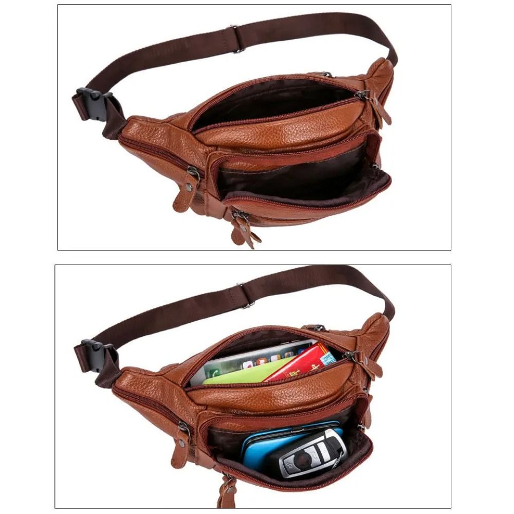 Zipper PU Leather Men's Waist  - Leatherwork Wallet review and price