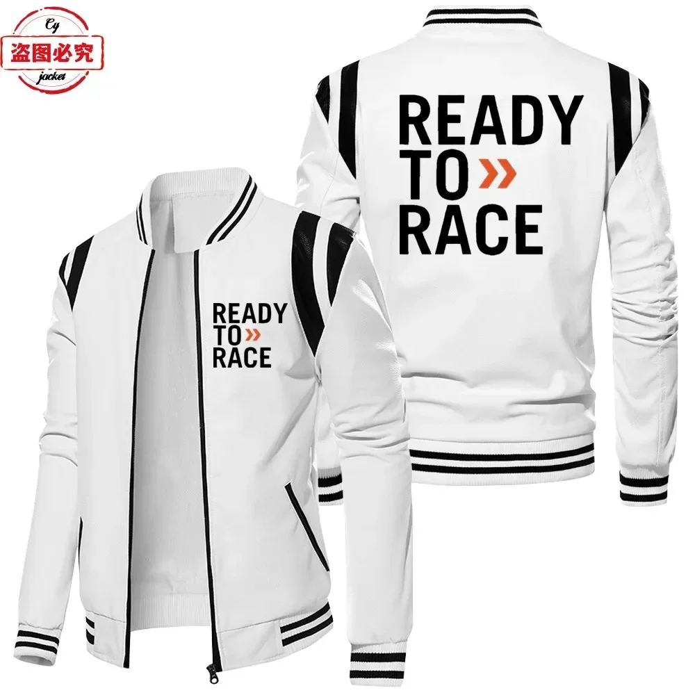 Ready To Race Logo Printed Off - Leather Work Jacket With Hood review and price