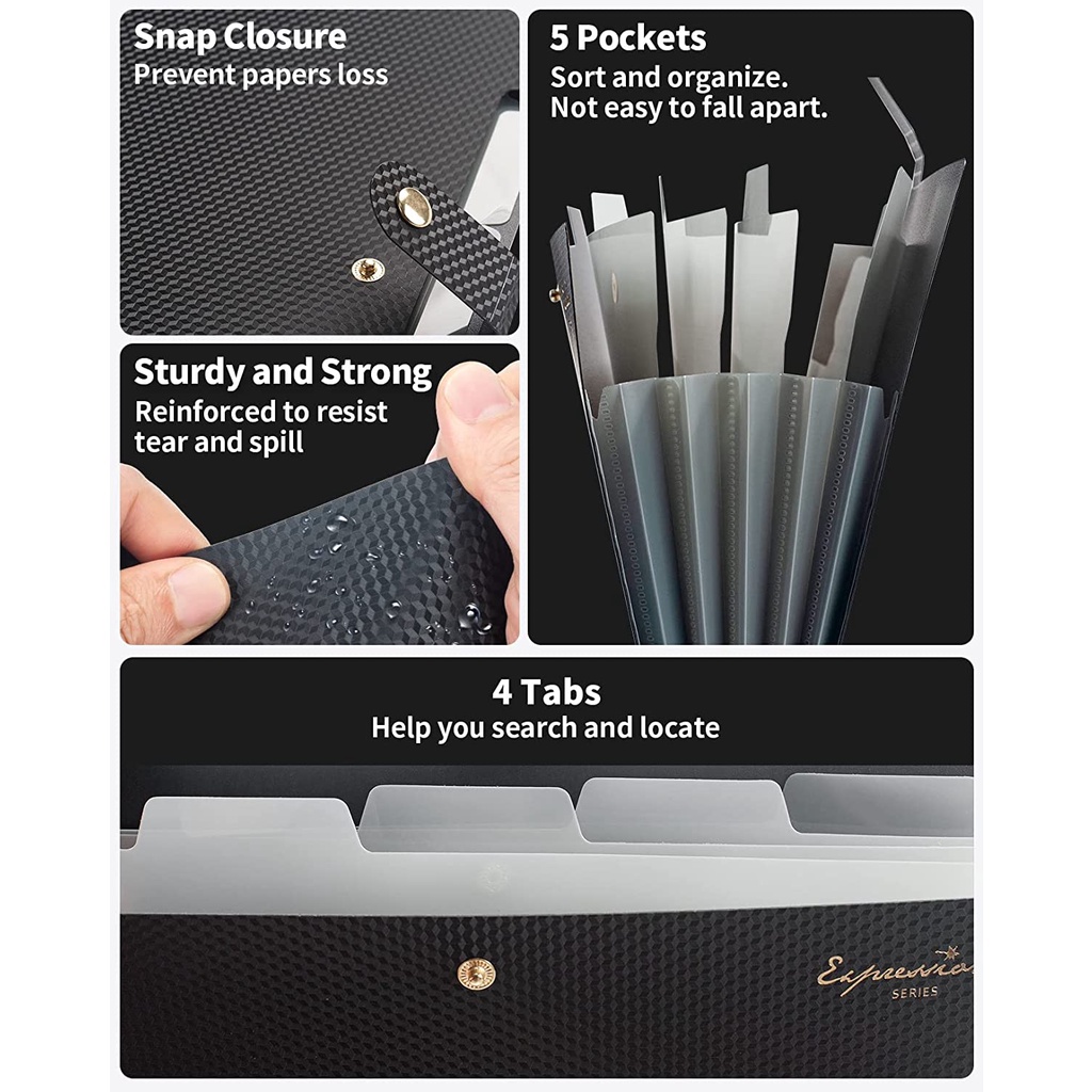 Expanding File Folder,5 Pocket - Leather Work Folder review and price