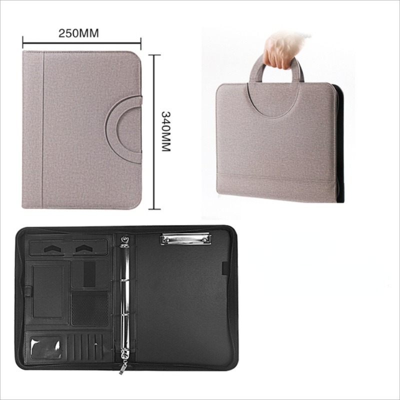 1Pc A4 PU Leather Zipper File  - Leather Work Folder review and price